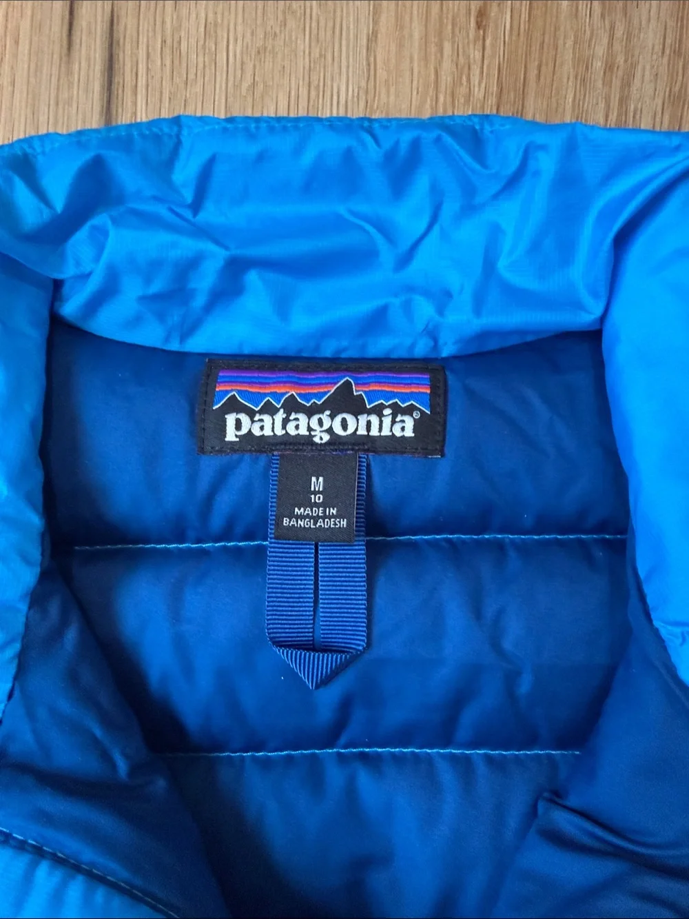Patagonia Bright Blue Quilted Down Vest Kids
